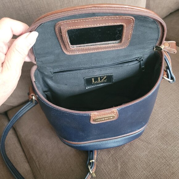 Vintage Liz Claiborne Navy Crossbody Bag Purse - Picture 4 of 9